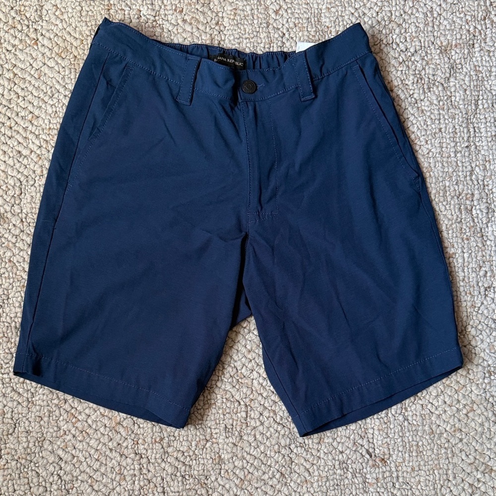 Banana Republic Men's Deep Blue Flat Front Shorts